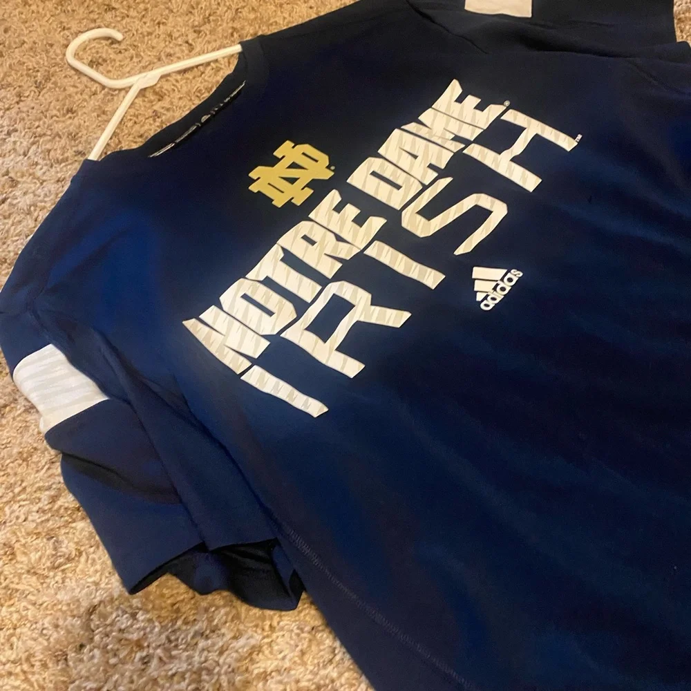 Adidas Navy Notre Dame Irish Tee